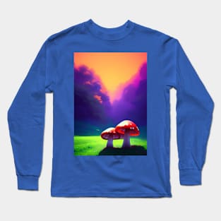 DREAMY COLORFUL MUSHROOMS Long Sleeve T-Shirt